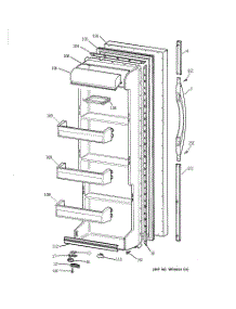 02 - Fresh Food Door parts for Ge Refrigerator TFX20SABEAA from AppliancePartsPros.com