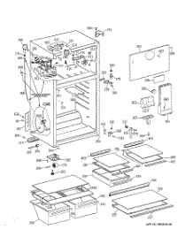 02 - Cabinet parts for Ge Refrigerator TBT18NIBNRAA from AppliancePartsPros.com