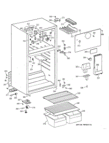 02 - Cabinet parts for Ge Refrigerator TBH16SSBRLAA from AppliancePartsPros.com