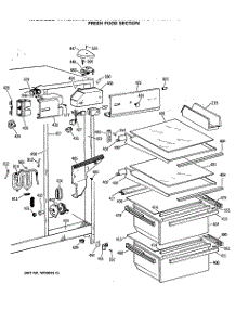 03 - Fresh Food Section parts for Ge Refrigerator TFX20JRSMWH from AppliancePartsPros.com