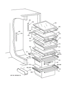 06 - Fresh Food Section parts for Ge Refrigerator MSK28DRBCAA from AppliancePartsPros.com