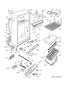 04 - Cabinet parts for Ge Refrigerator TNS22BRCBLBS from AppliancePartsPros.com