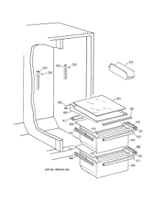 08 - Fresh Food Section parts for Ge Refrigerator TFM20JRBCWW from AppliancePartsPros.com
