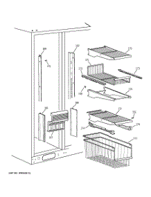 04 - Freezer Shelves parts for Ge Refrigerator TFK28PFBCWW from AppliancePartsPros.com