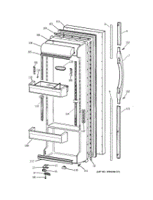 02 - Fresh Food Door parts for Ge Refrigerator TFG25PRBCWW from AppliancePartsPros.com