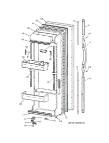 02 - Fresh Food Door parts for Ge Refrigerator TFM22PRBCWW from AppliancePartsPros.com