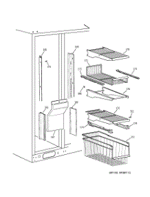 04 - Freezer Shelves parts for Ge Refrigerator TPG24PRCCWW from AppliancePartsPros.com
