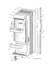 02 - Fresh Food Door parts for Ge Refrigerator TFG25PEBCWH from AppliancePartsPros.com