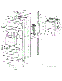 02 - Fresh Food Door parts for Ge Refrigerator TFG28ZFCCWH from AppliancePartsPros.com