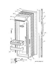 02 - Fresh Food Door parts for Ge Refrigerator TFT27PRBCWW from AppliancePartsPros.com