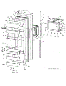 02 - Fresh Food Door parts for Ge Refrigerator TFK28ZFBCAA from AppliancePartsPros.com