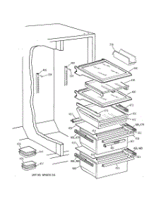 06 - Fresh Food Shelves parts for Ge Refrigerator TFK28ZFBCAA from AppliancePartsPros.com
