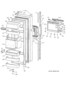 02 - Fresh Food Door parts for Ge Refrigerator TPG24PFCCBB from AppliancePartsPros.com