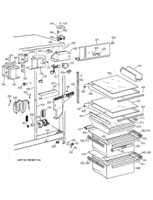 03 - Fresh Food Section parts for Ge Refrigerator TFG25JRBCWW from AppliancePartsPros.com