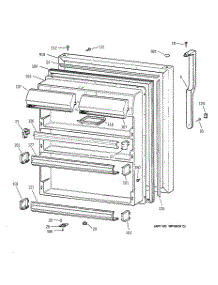 02 - Fresh Food Door parts for Ge Refrigerator TBX22FICBRAA from AppliancePartsPros.com