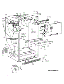 03 - Cabinet parts for Ge Refrigerator TBX22FICBRAA from AppliancePartsPros.com
