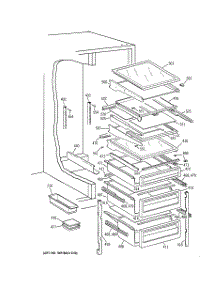 06 - Fresh Food Shelves parts for Ge Refrigerator TPG24PFCCWW from AppliancePartsPros.com