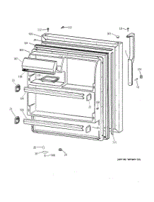 02 - Fresh Food Door parts for Ge Refrigerator TBX18NICDRAA from AppliancePartsPros.com