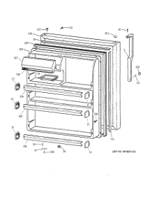 02 - Fresh Food Door parts for Ge Refrigerator TBX21NICBRAA from AppliancePartsPros.com
