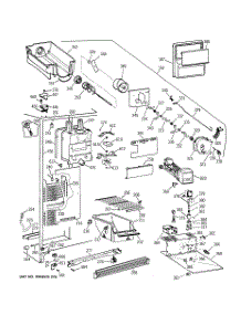 03 - Freezer Section parts for Ge Refrigerator TFX25KRCEWW from AppliancePartsPros.com