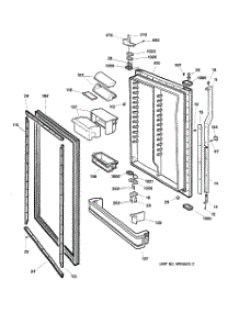 02 - Fresh Food Door parts for Ge Refrigerator TNX22PACARAA from AppliancePartsPros.com