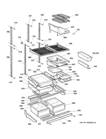 04 - Shelves parts for Ge Refrigerator TNX22PACALAA from AppliancePartsPros.com