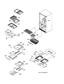 05 - Shelving Assemblies parts for Ge Refrigerator TCX22PACAWW from AppliancePartsPros.com