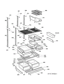 06 - Shelves parts for Ge Refrigerator TNX22PRCBLAA from AppliancePartsPros.com