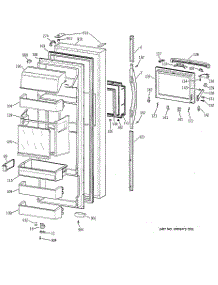 02 - Fresh Food Door parts for Ge Refrigerator MSG28DHCCWW from AppliancePartsPros.com
