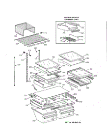 04 - Shelves parts for Ge Refrigerator TBX25PABRRAA from AppliancePartsPros.com