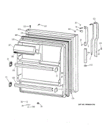 02 - Fresh Food Door parts for Ge Refrigerator TBX21GABRRAA from AppliancePartsPros.com