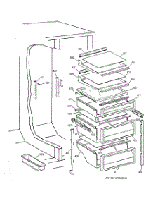 05 - Fresh Food Shelves parts for Ge Refrigerator TPG21JRCCWW from AppliancePartsPros.com