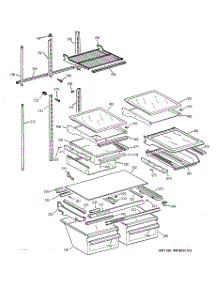 06 - Shelf Parts parts for Ge Refrigerator TBX25PRBSRAA from AppliancePartsPros.com
