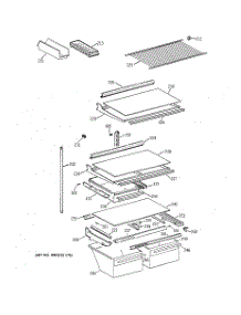 04 - Shelf Parts parts for Ge Refrigerator TBX21GABRRWW from AppliancePartsPros.com