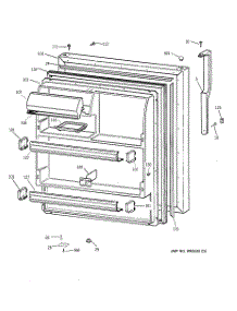 02 - Fresh Food Door parts for Ge Refrigerator TBT18JABURWW from AppliancePartsPros.com