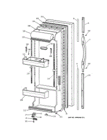 02 - Fresh Food Door parts for Ge Refrigerator TFZ22PRBCBB from AppliancePartsPros.com