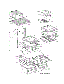 04 - Shelf Parts parts for Ge Refrigerator TBT25PABTRWW from AppliancePartsPros.com
