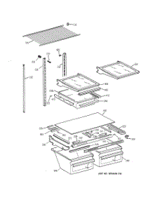 04 - Shelf Parts parts for Ge Refrigerator TBX24JIBRRAA from AppliancePartsPros.com