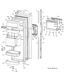 02 - Fresh Food Door parts for Ge Refrigerator TFX28PBBBAA from AppliancePartsPros.com