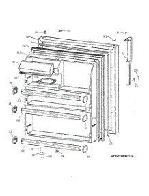 02 - Fresh Food Door parts for Ge Refrigerator TBX21IIBRRAA from AppliancePartsPros.com