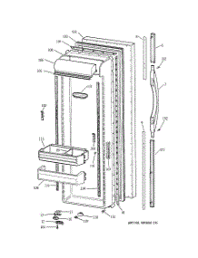 02 - Fresh Food Door parts for Ge Refrigerator TFX27PRBBBB from AppliancePartsPros.com