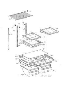 04 - Shelf Parts parts for Ge Refrigerator TBX21CIBRRWW from AppliancePartsPros.com