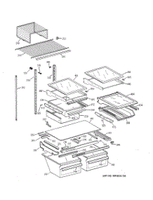 04 - Shelf Parts parts for Ge Refrigerator TBX22PIBRRWW from AppliancePartsPros.com