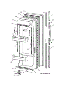 02 - Fresh Food Door parts for Ge Refrigerator TFX25PPBCWW from AppliancePartsPros.com