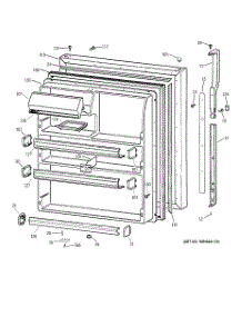 02 - Fresh Food Door parts for Ge Refrigerator TBX21CIBRRAA from AppliancePartsPros.com