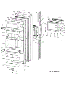 02 - Fresh Food Door parts for Ge Refrigerator TPX24PBBAWW from AppliancePartsPros.com