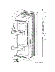 02 - Fresh Food Door parts for Ge Refrigerator TFX25KRCCAA from AppliancePartsPros.com