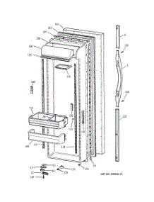 02 - Fresh Food Door parts for Ge Refrigerator TFX27ZPBBWW from AppliancePartsPros.com