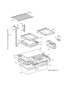 04 - Shelf Parts parts for Ge Refrigerator TBX22VIBRRWW from AppliancePartsPros.com