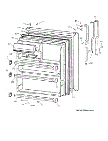 02 - Fresh Food Door parts for Ge Refrigerator TBX21NIXURAA from AppliancePartsPros.com